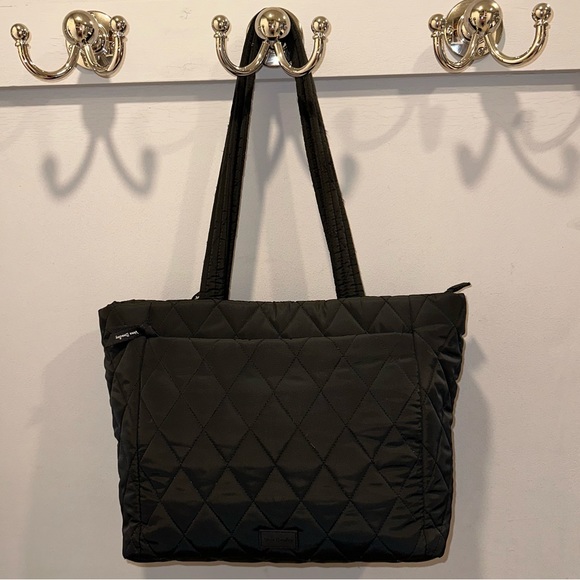 Vera Bradley Black Performance Fabric Ultralight Zippered Work Tote - Picture 2 of 10